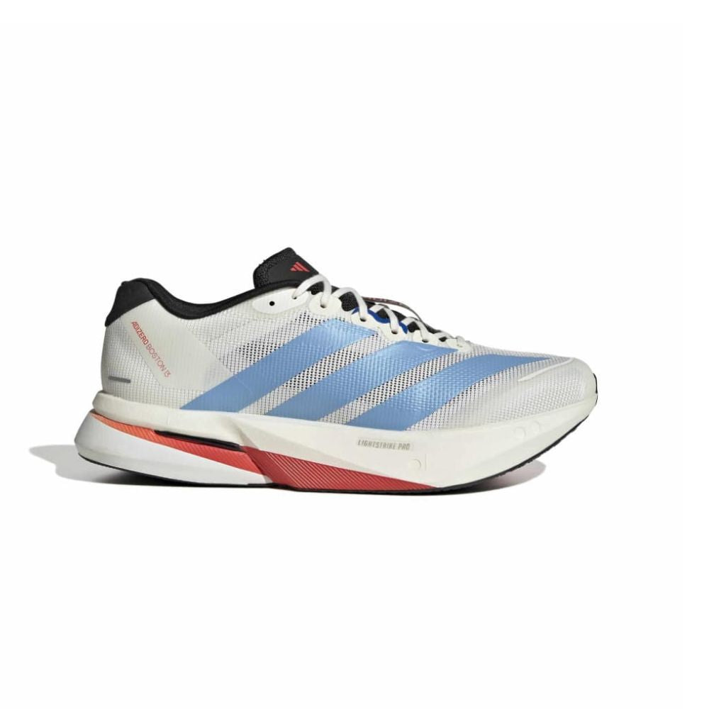 Adidas - Mens Adizero Boston 13 - Off White/Light Blue/Gold Metallic - Culture Athletics