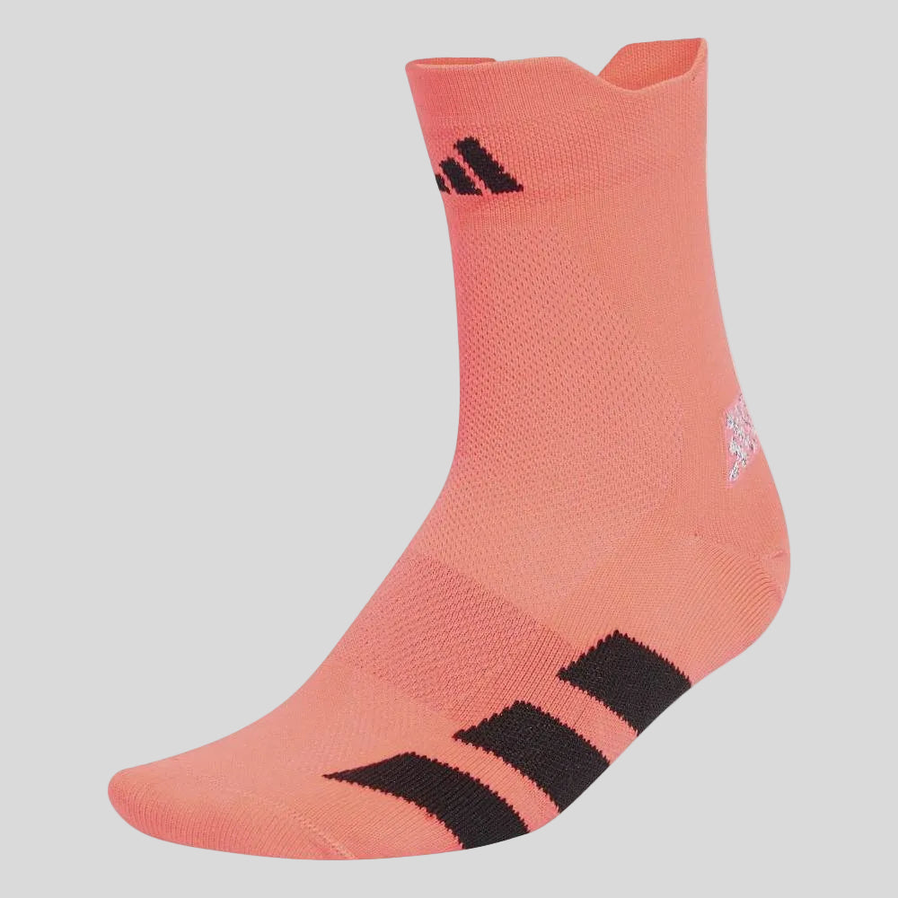 Adidas - Running Adizero Quarter Sock - Solar Turbo/Black - Culture Athletics