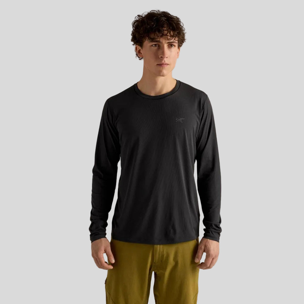 Arcteryx - Mens Cormac Crew Neck LS Shirt - Black - Culture Athletics
