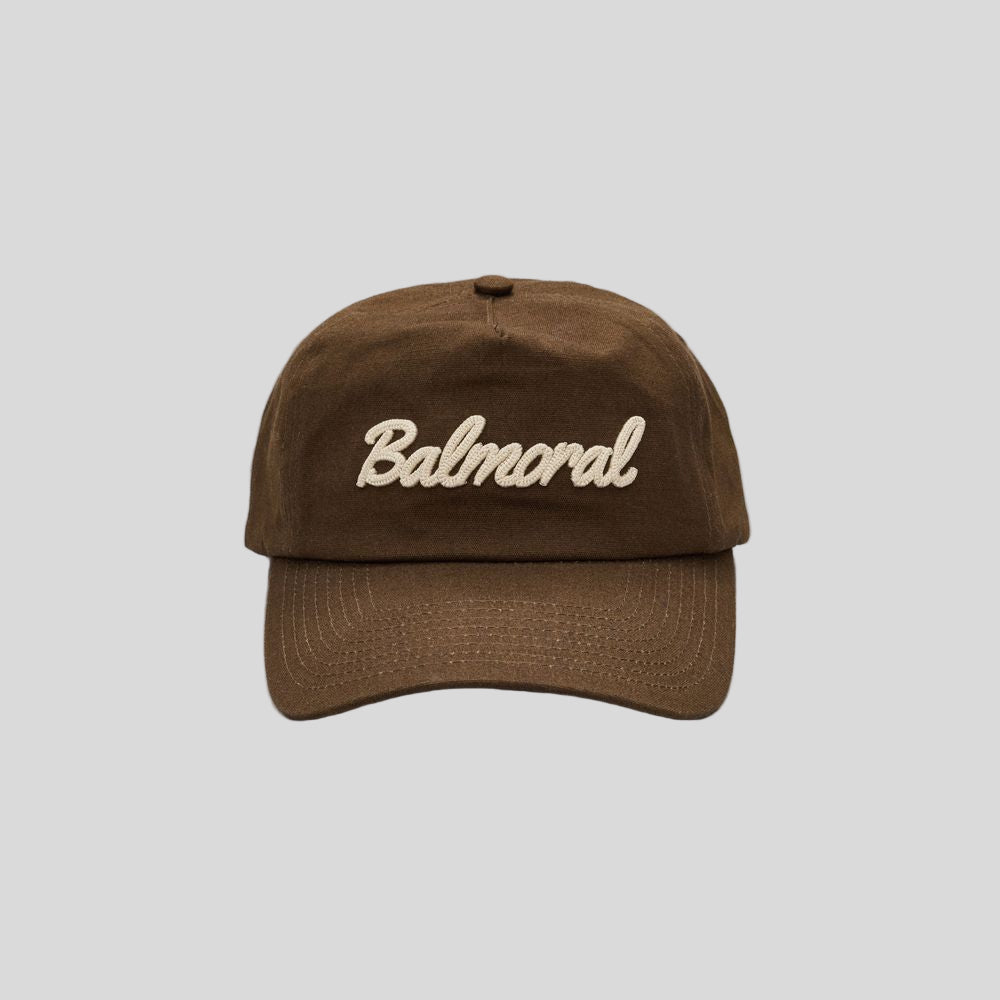 Balmoral-UnisexChainstitch5-PanelHat-Brown-CultureAthletics