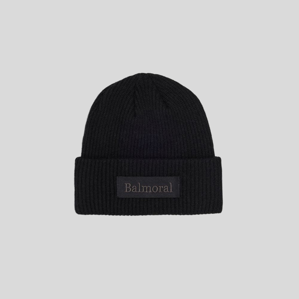 Balmoral-UnisexWestHillBeanie-Black-CultureAthletics