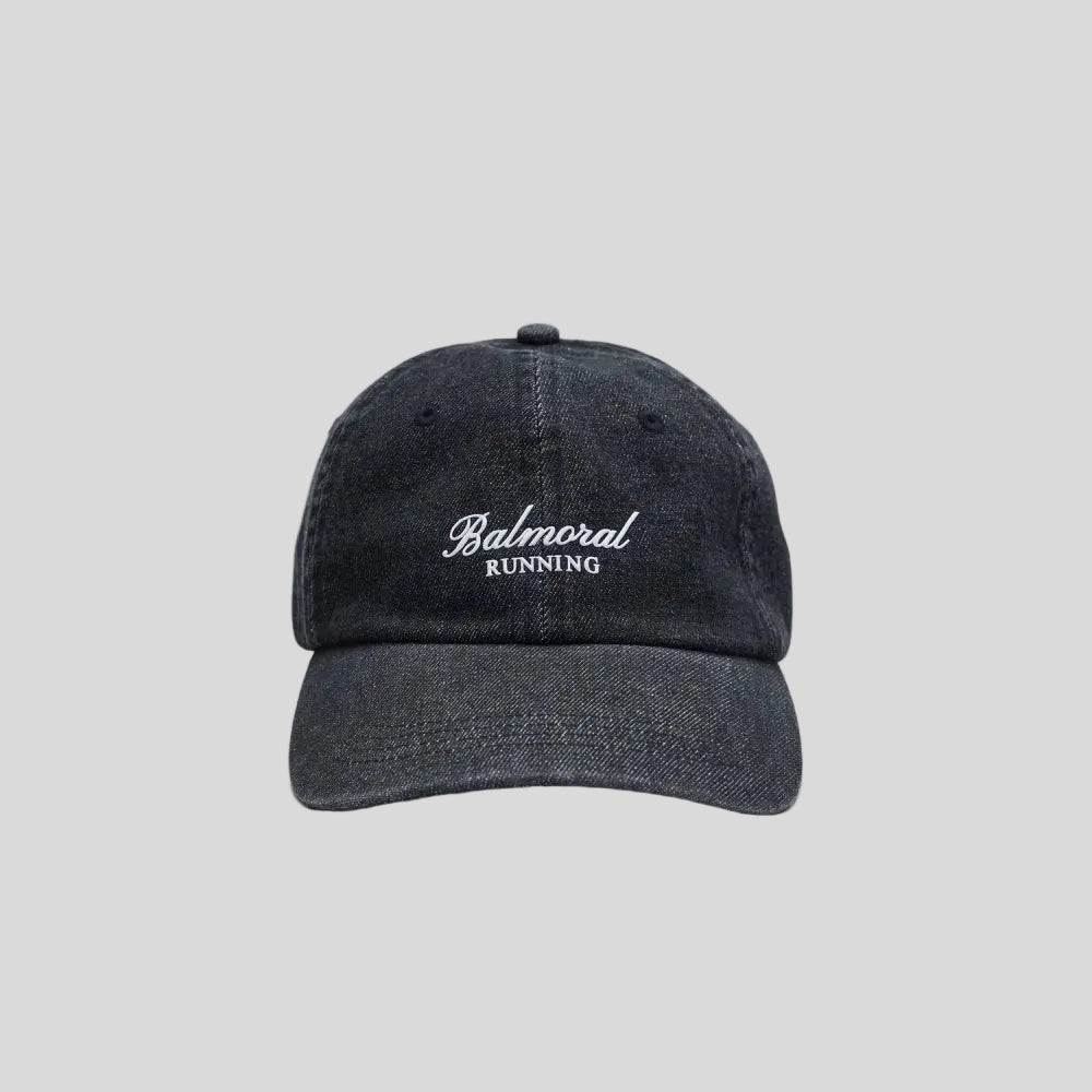 Balmoral - Unisex Melrose Washed Denim 6-Panel Hat - Black Denim - Culture Athletics