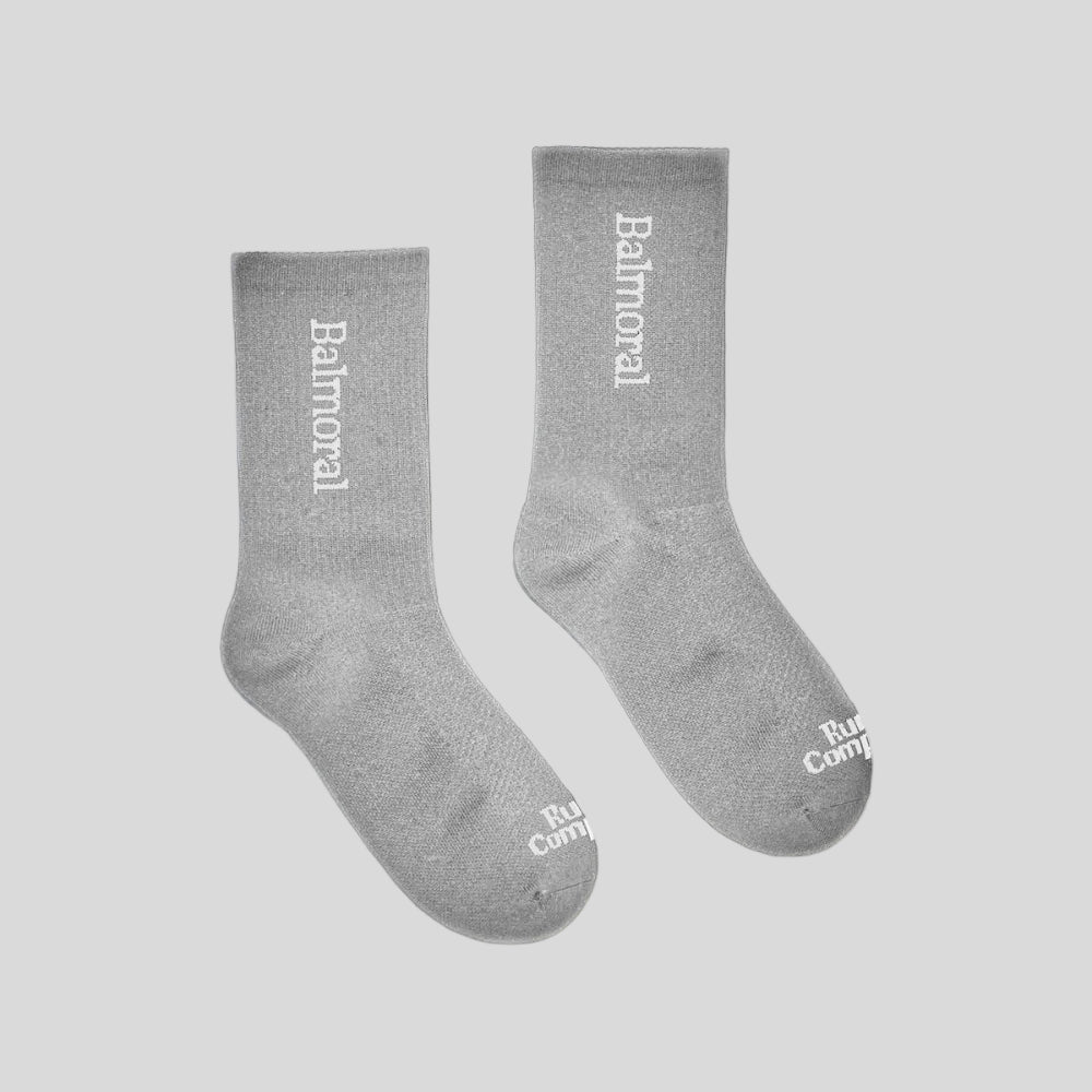 Balmoral - Unisex Merino Running Socks - Grey - Culture Athletics