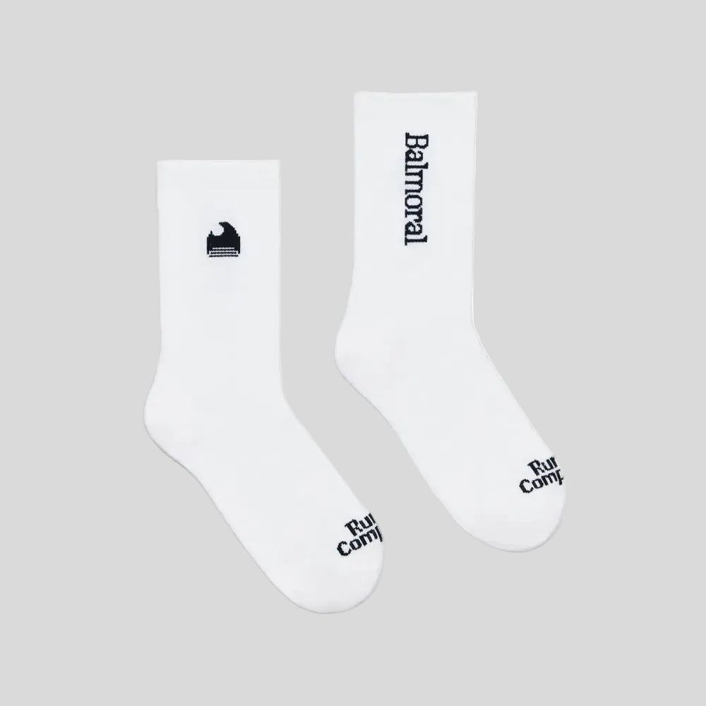 Balmoral - Unisex Running Socks - White-Culture Athletics
