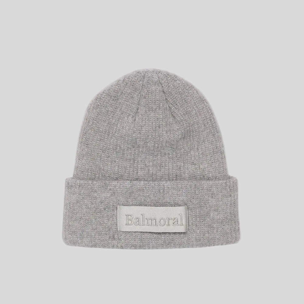 Balmoral - Unisex West Hill Cashmere Beanie - Heather Grey - Culture Athletics