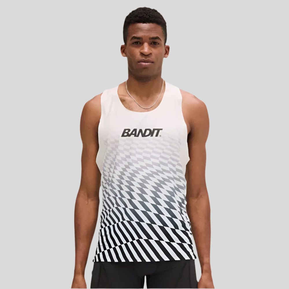 Bandit-MensDrift_MosaicRacingSinglet-BlackwithChalk-CultureAthletics