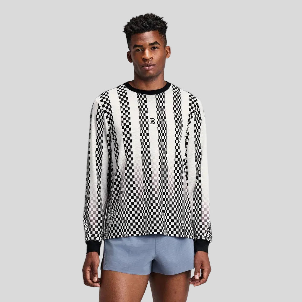 Bandit-MensMicromesh_LongSleeve-CheckerboardStripe-CultureAthletics