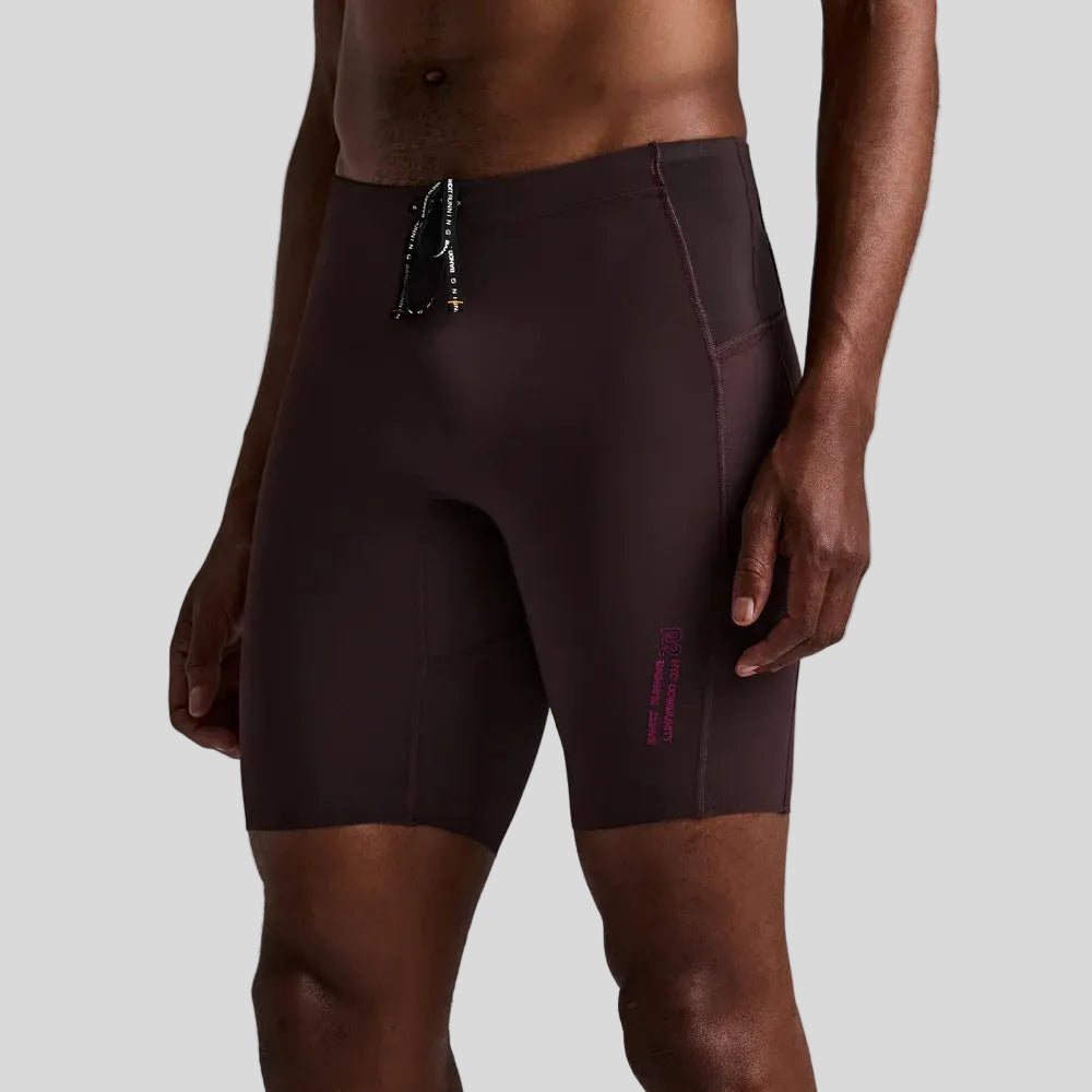 Bandit - Mens Vanisher™ Half Tights - Espresso - Culture Athletics