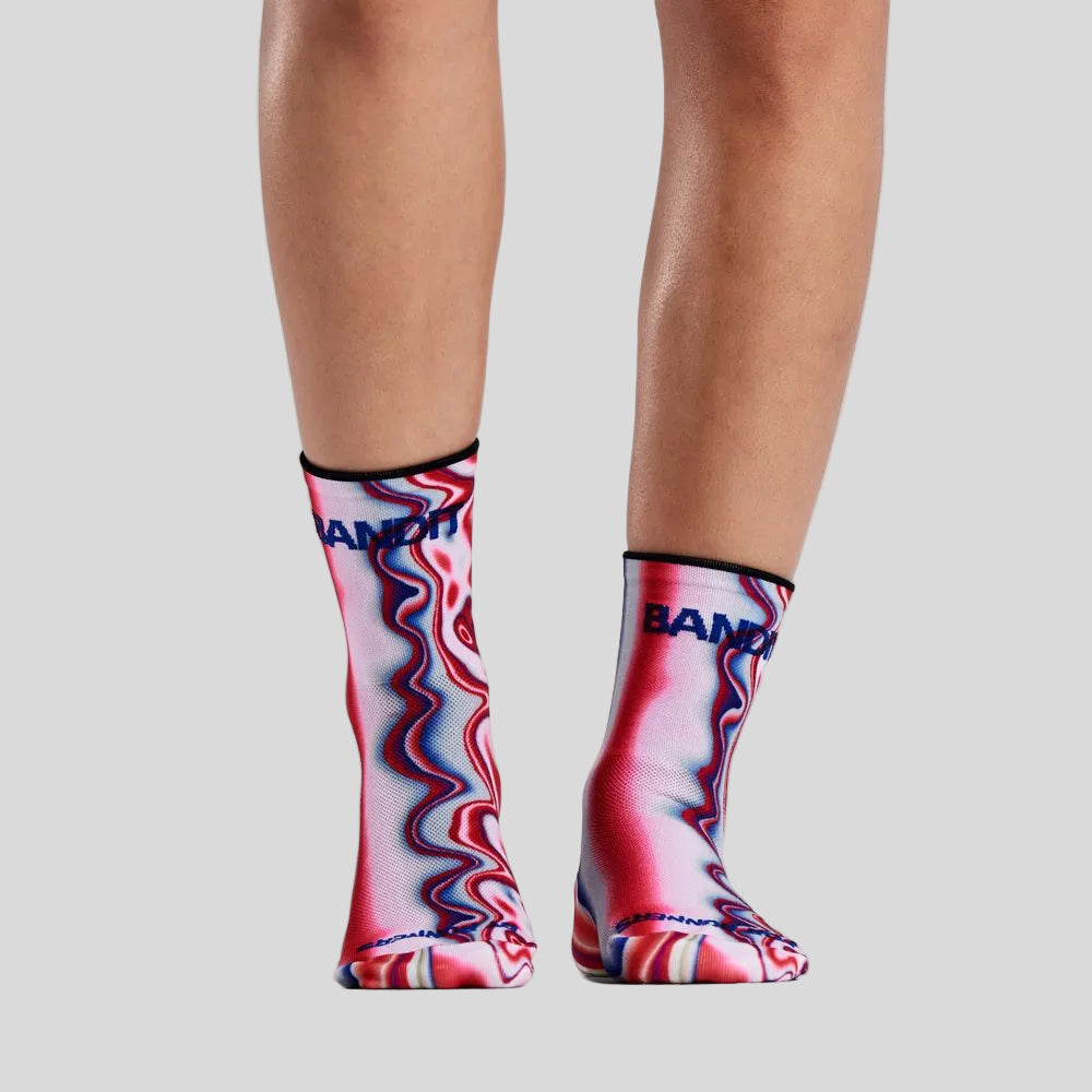 Bandit - Unisex Lite Run™ Quarter Sock - Melted Stripe Gradient (2 Pack) - Culture athletics