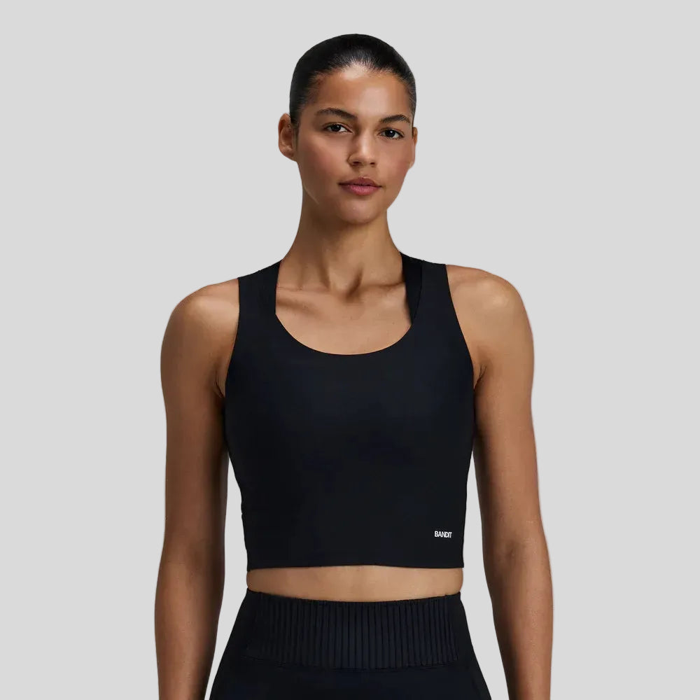 Bandit - Womens Adapto™ Scoopneck Distance Tank - Black - Culture Athletics