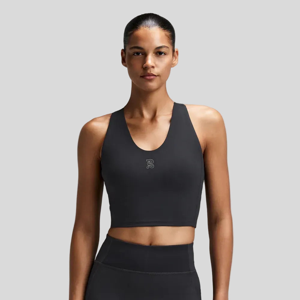 Bandit - Womens Vanisher™ V-Neck Race Crop- Anthracite - Culture Athletics