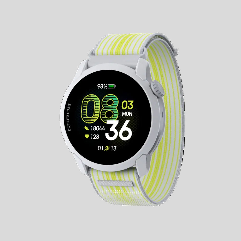 Coros Unisex PACE 4 GPS Sport Watch - White Nylon Band - Culture Athletics