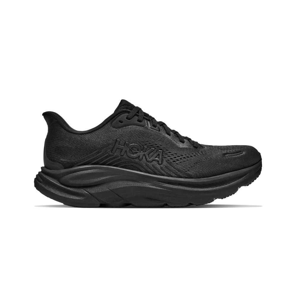 Hoka - Mens Clifton 11 WIDE - Black/Black - Culture Athletics