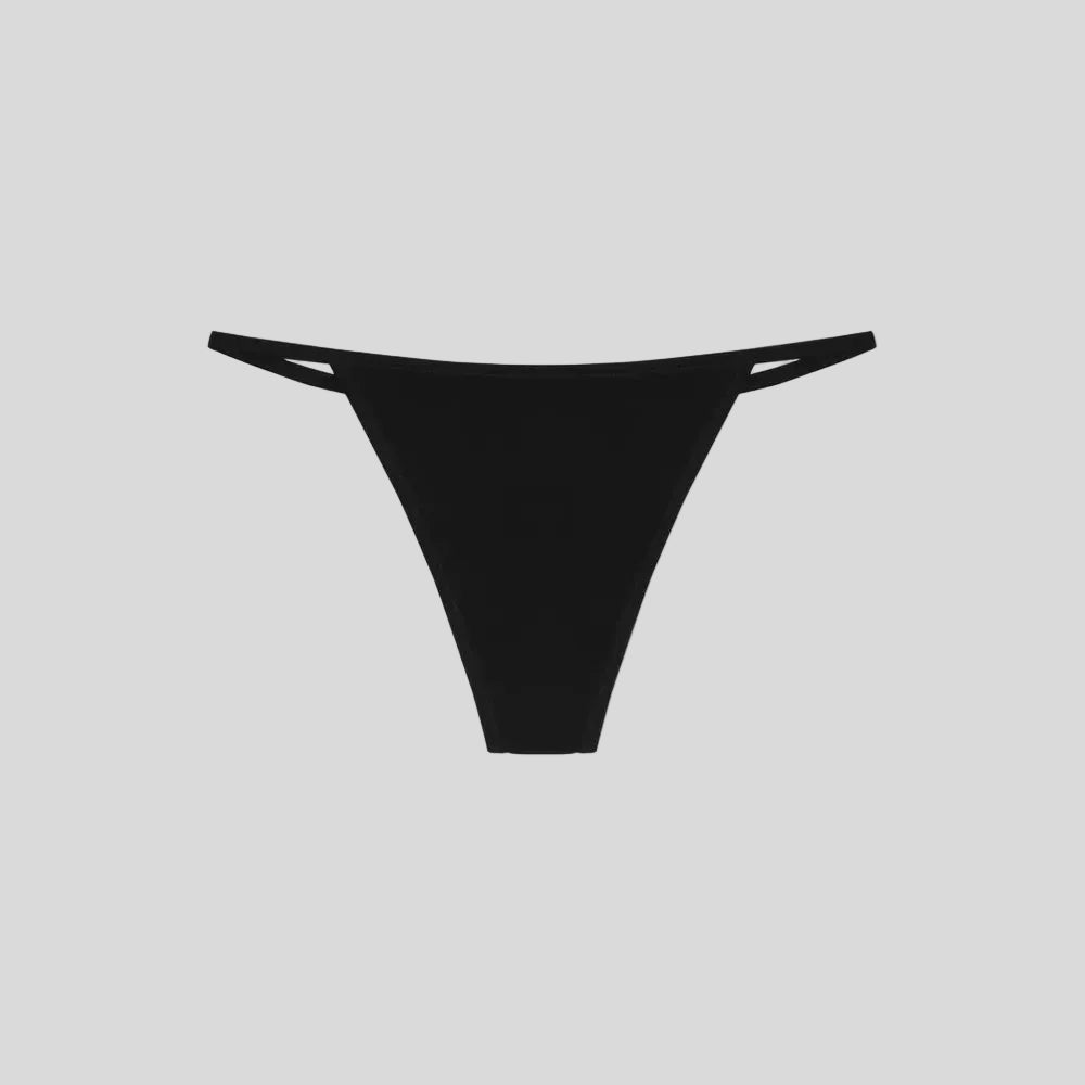Huha-Womens String Thong Mineral Undies - Black-Culture Athletics