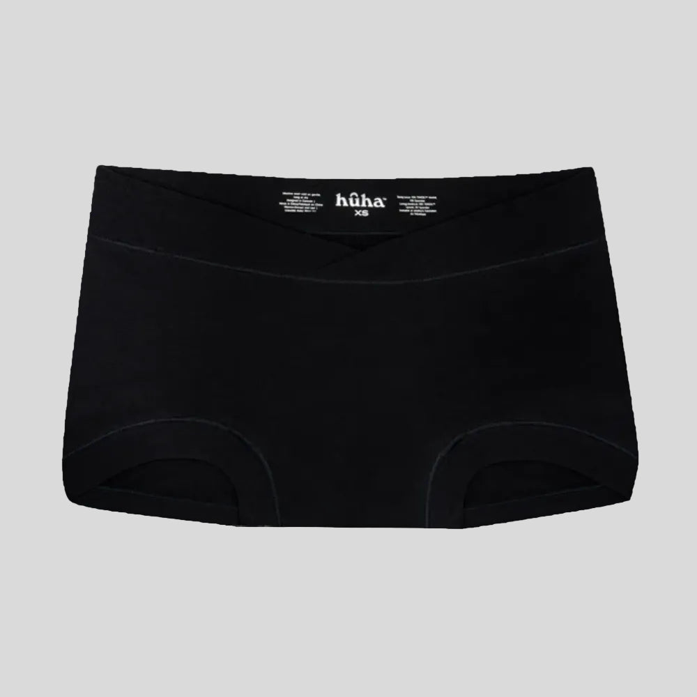 Huha - Womens Crossover Boxer Mineral Undies - Black - Culture Athletics