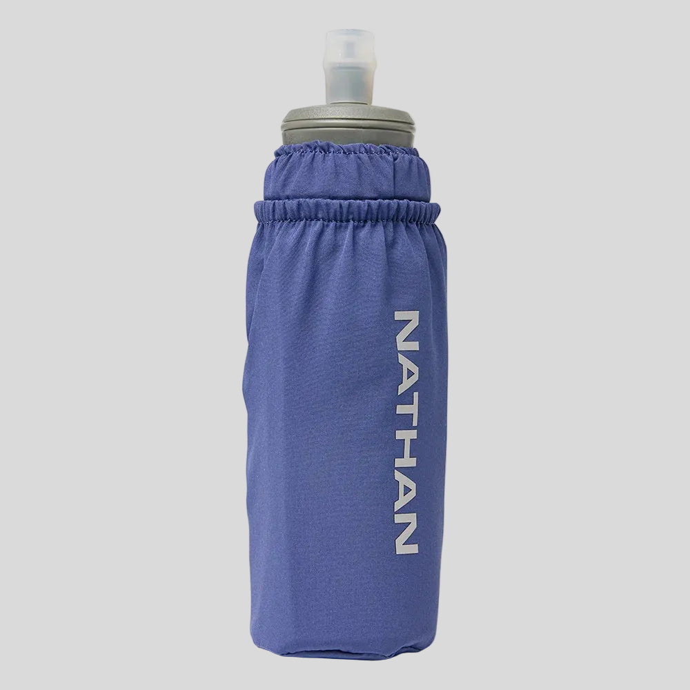 Nathan - Pinnacle Soft Flask Handheld 14oz - Indigo/Reflective Silver - Culture Athletics