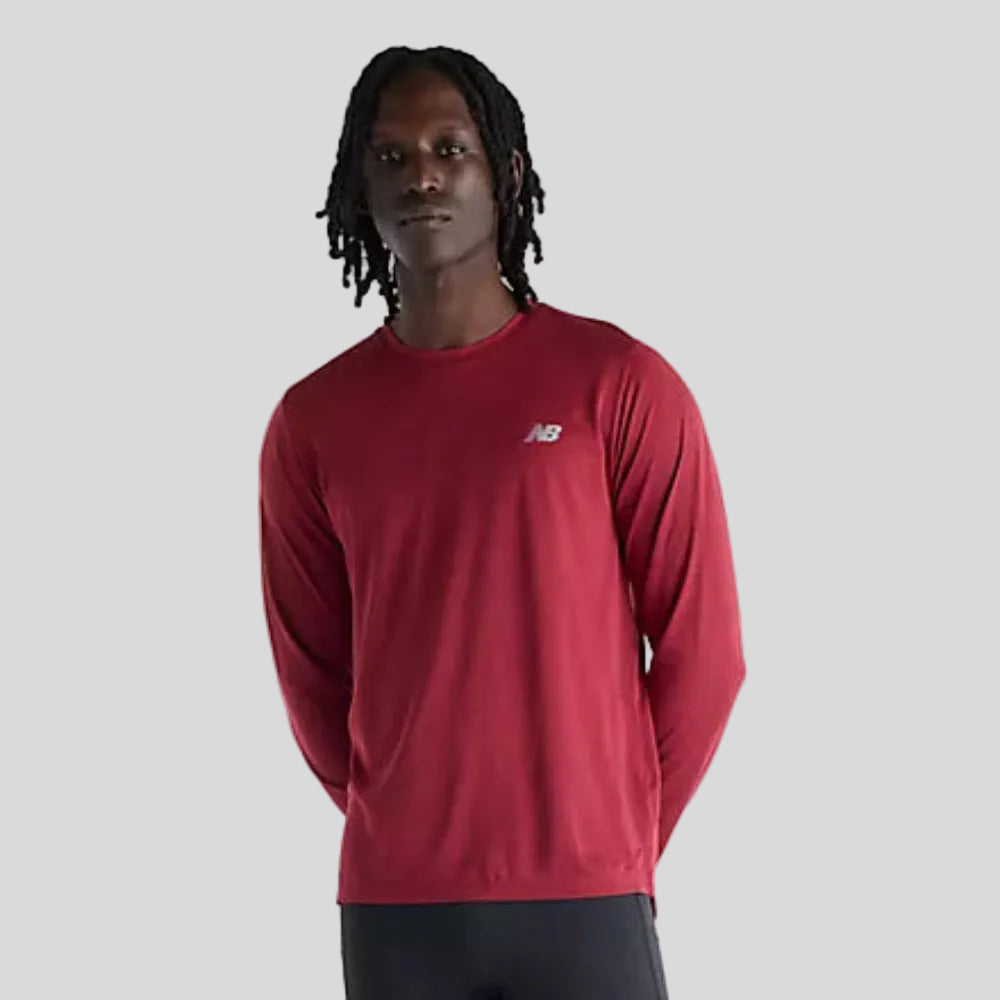 New Balance - Mens RC Essential Long Sleeve - Podium Red - Culture Athletics