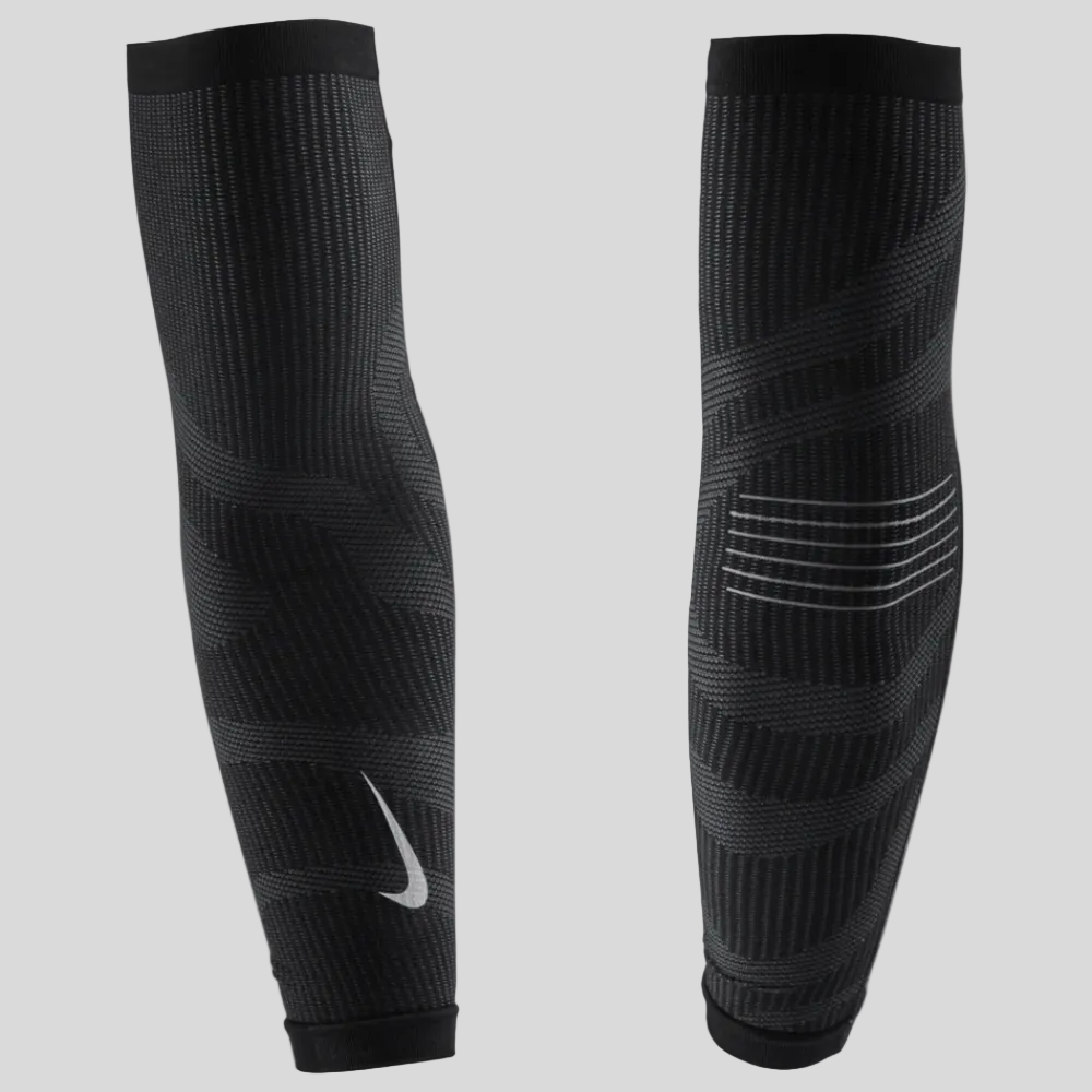 Nike-UnisexZonedKnitArmSleeves-BlackDarkSmokeGrey-CultureAthletics