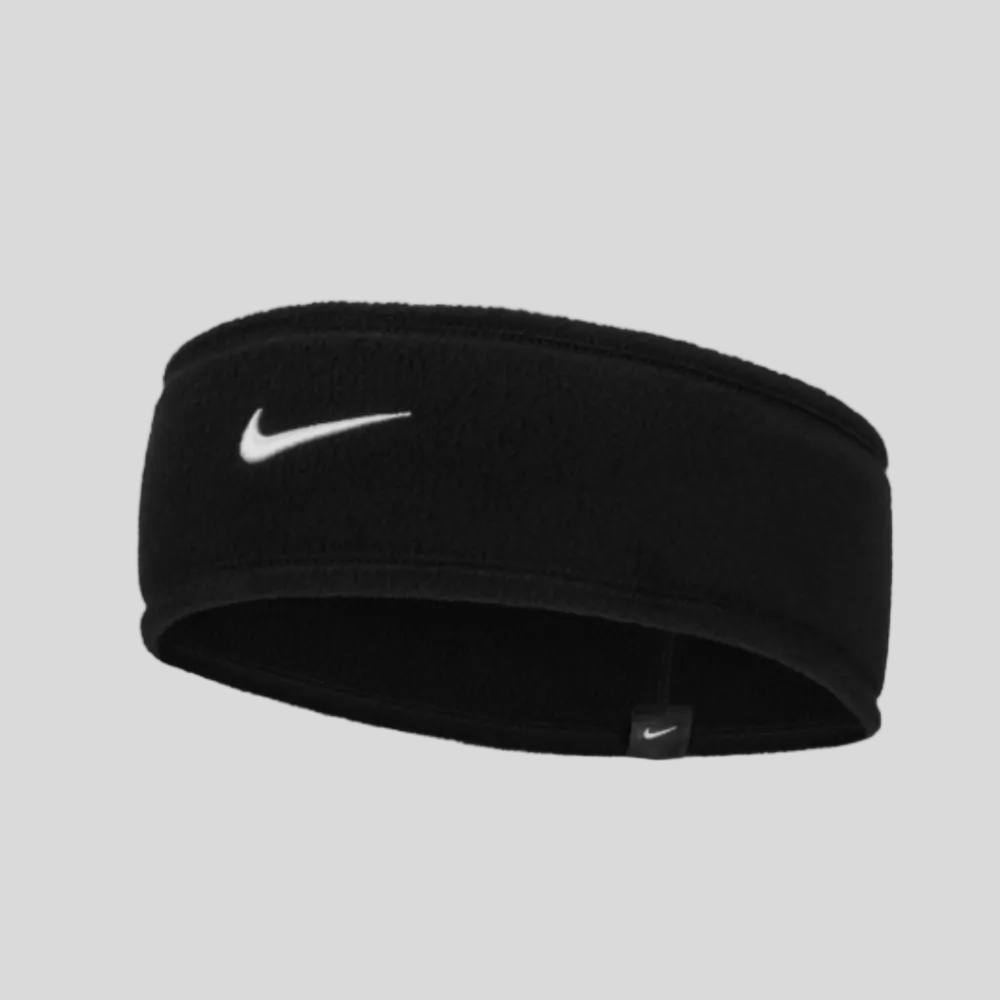 Nike - Womens One Therma-Fit Fleece Headband - Black/White - Culture Athletics