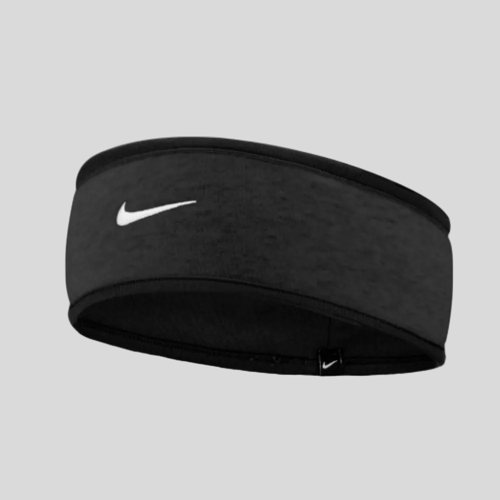 Nike - Womens Studio Fleece Headband Heathered - Black Heather/Sail - Culture Athletics