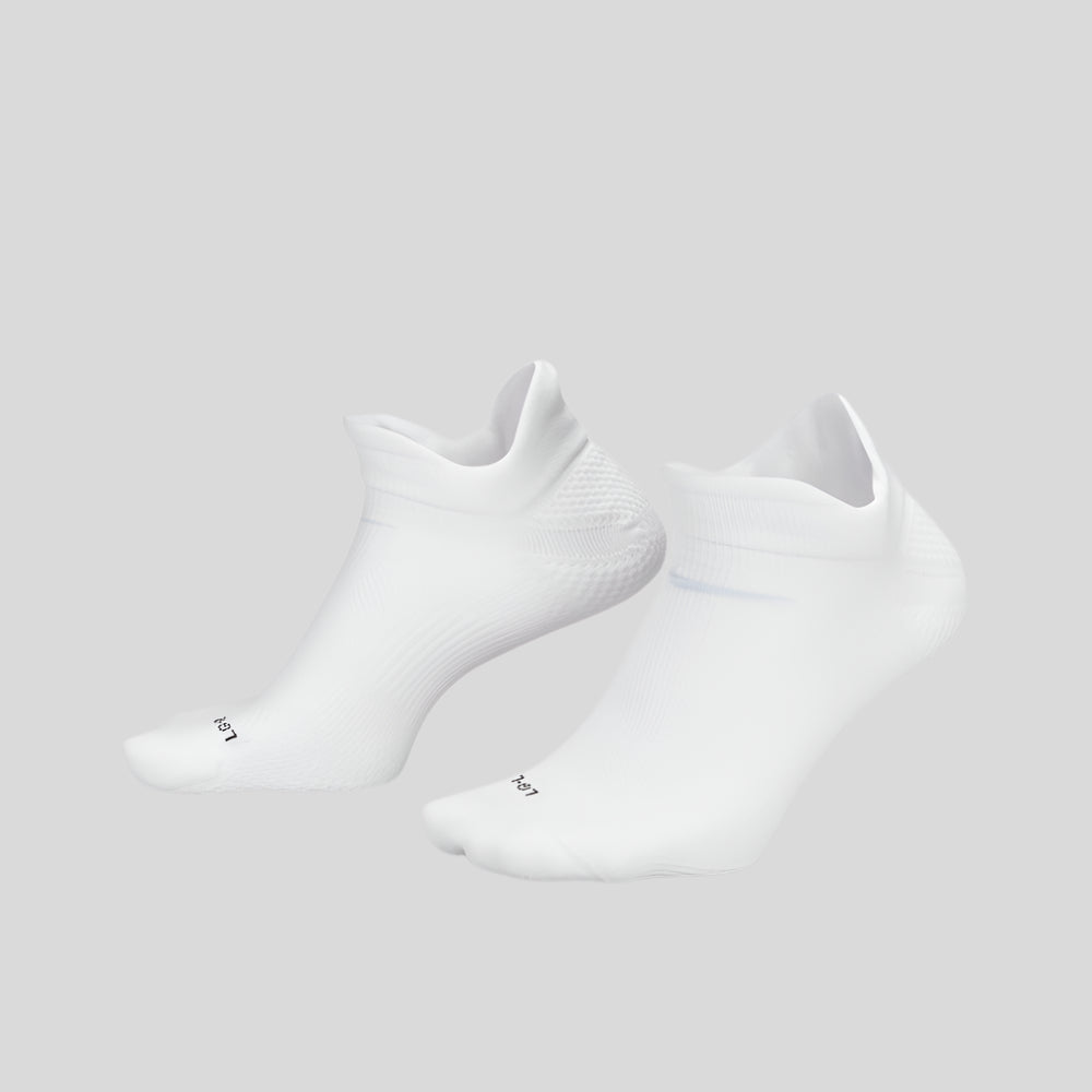 Unisex Lightweight No Show Running Socks - White/Black/Pure Platinum