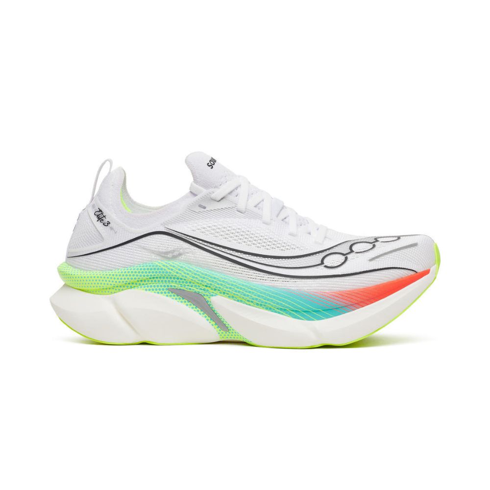 Saucony- Unisex Endorphin Elite 3 - White/Multi - Culture Athletics