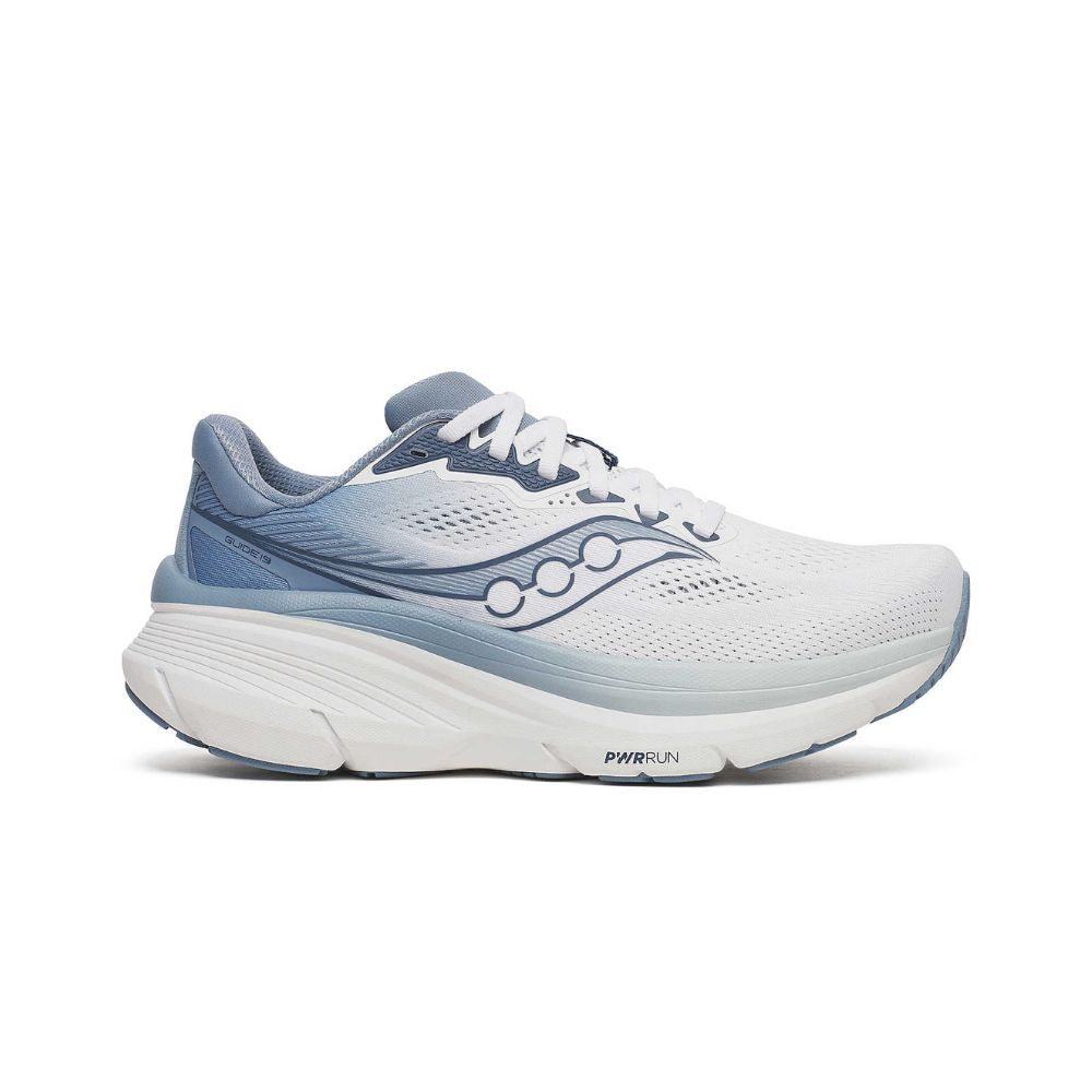 Saucony - Womens Guide 19 - White/Storm - Culture Athletics