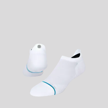 Unisex Run Light Tab Socks - White