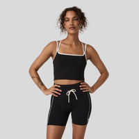 Womens Daily Layered Tank - Black