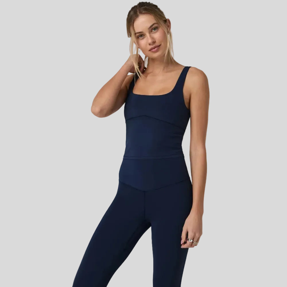 Vuori - Womens - AllTheForm Support Tank - Blue Coast - Culture Athletics