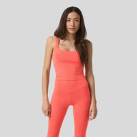 Womens AllTheForm Support Tank - Bright Coral