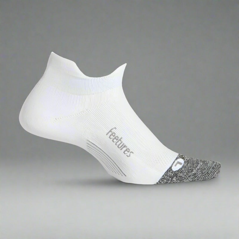 Elite Light Cushion No Show Tab - White-Culture Athletics