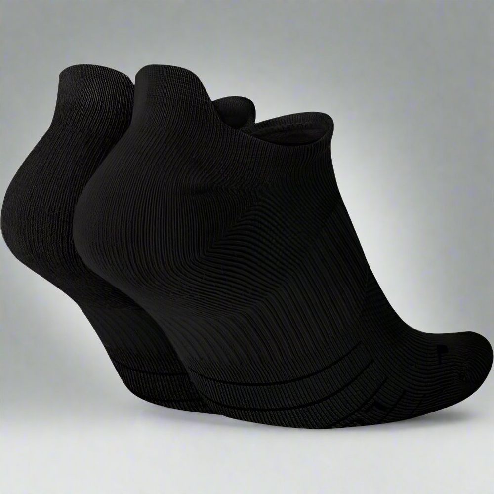 Unisex Multiplier Running No-Show Socks (2 Pairs) - Black-Culture Athletics