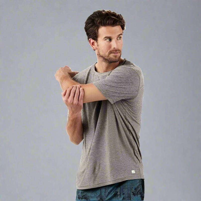 Mens Strato Tech Tee - Heather Grey-Culture Athletics