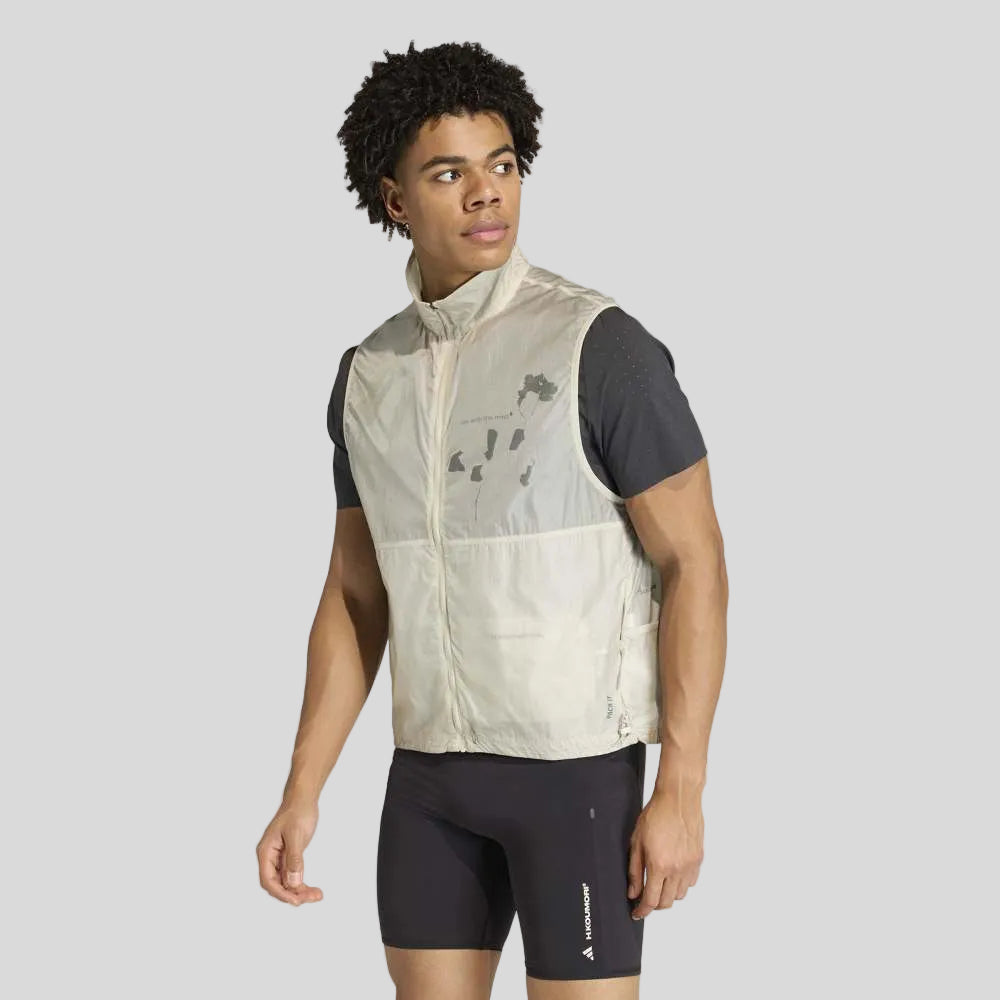 Adidas-Mens adi365 H.Koumori Running Vest - Putty Grey-Culture Athletics