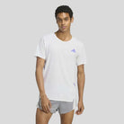 Adidas - Mens Adizero Running Tee - White/Solar Purple - Culture Athletics