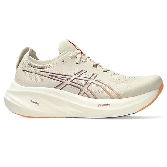 Womens Gel Nimbus 26 Oatmeal Faded Orange