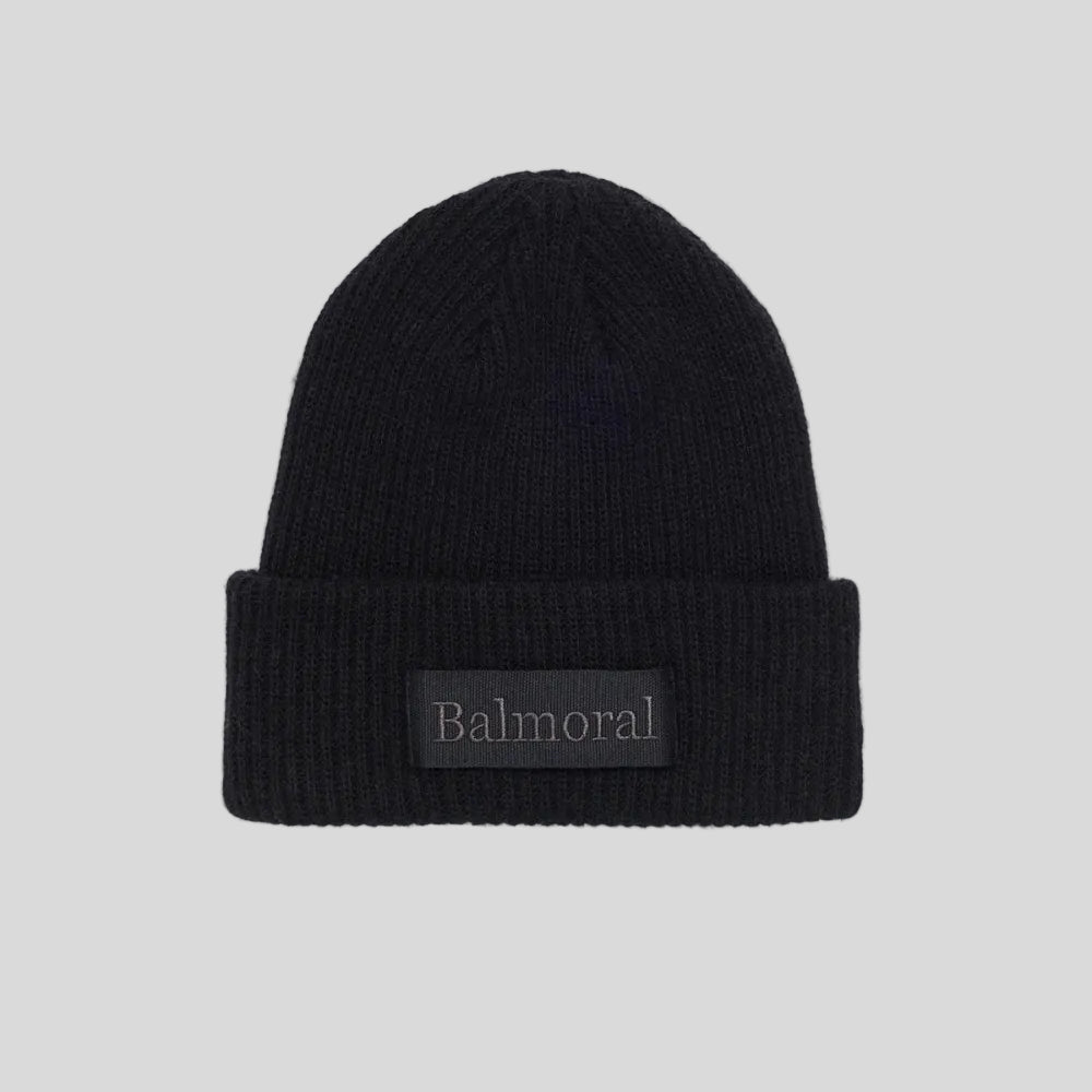 Balmoral - Unisex West Hill Cashmere Beanie - Black - Culture Athletics