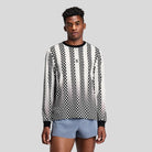 Bandit-MensMicromesh_LongSleeve-CheckerboardStripe-CultureAthletics