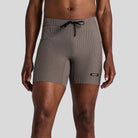 Bandit-MensStripedCadence_QuarterTights-ConcreteTaupeCocoa-CultureAthletics