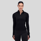 BanditRunning-WomensCaldoGridColdWeatherQuarterZip-Black-CultureAthletics