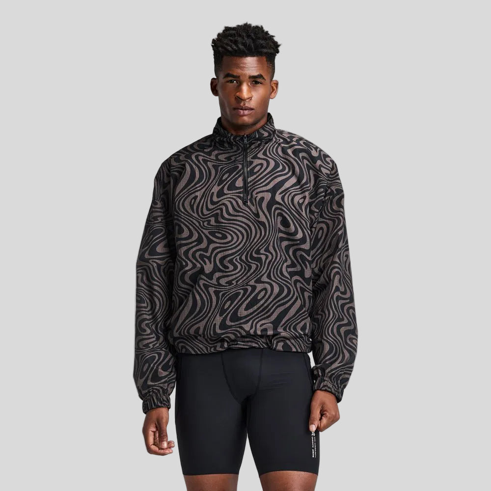 Bandit - Mens BreezeBlock™ Reverso™ Pullover - Black/Major Brown - Culture Athletics