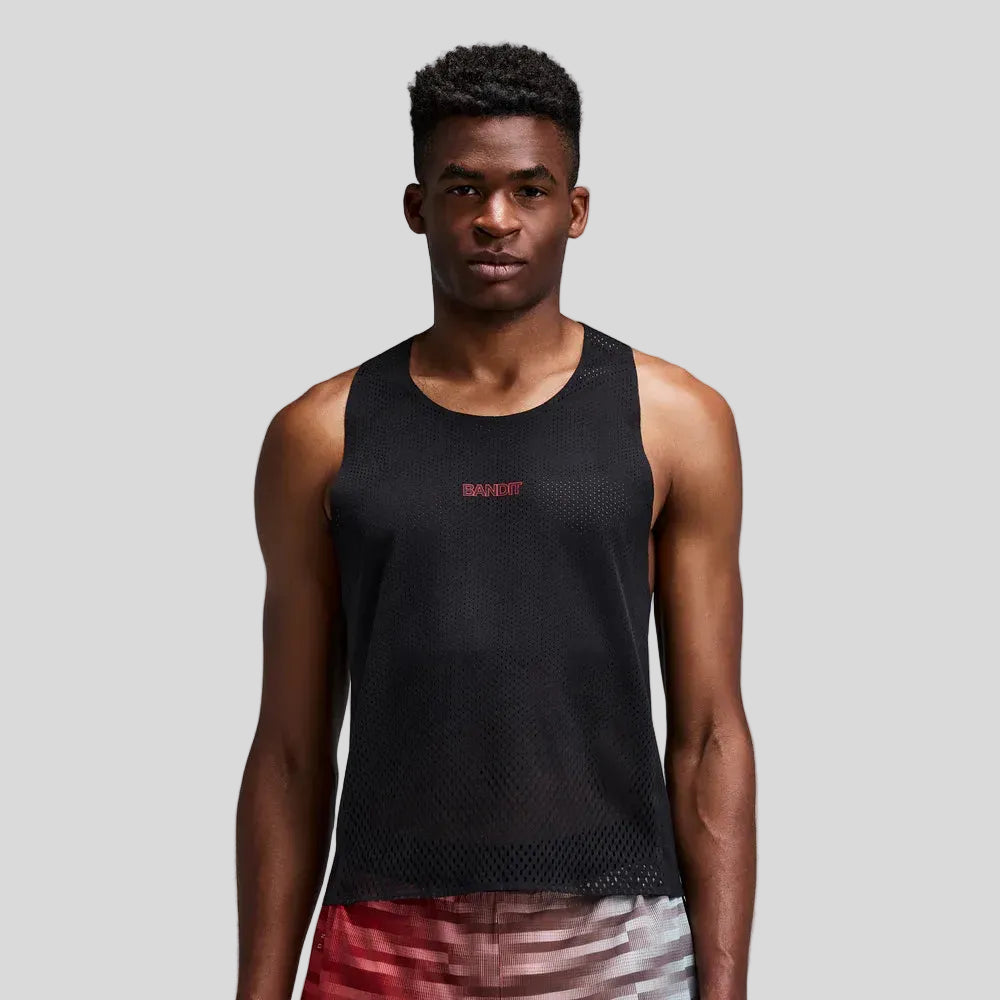 Bandit - Mens Shredder™ Shorty Race Singlet - Black - Culture Athletics