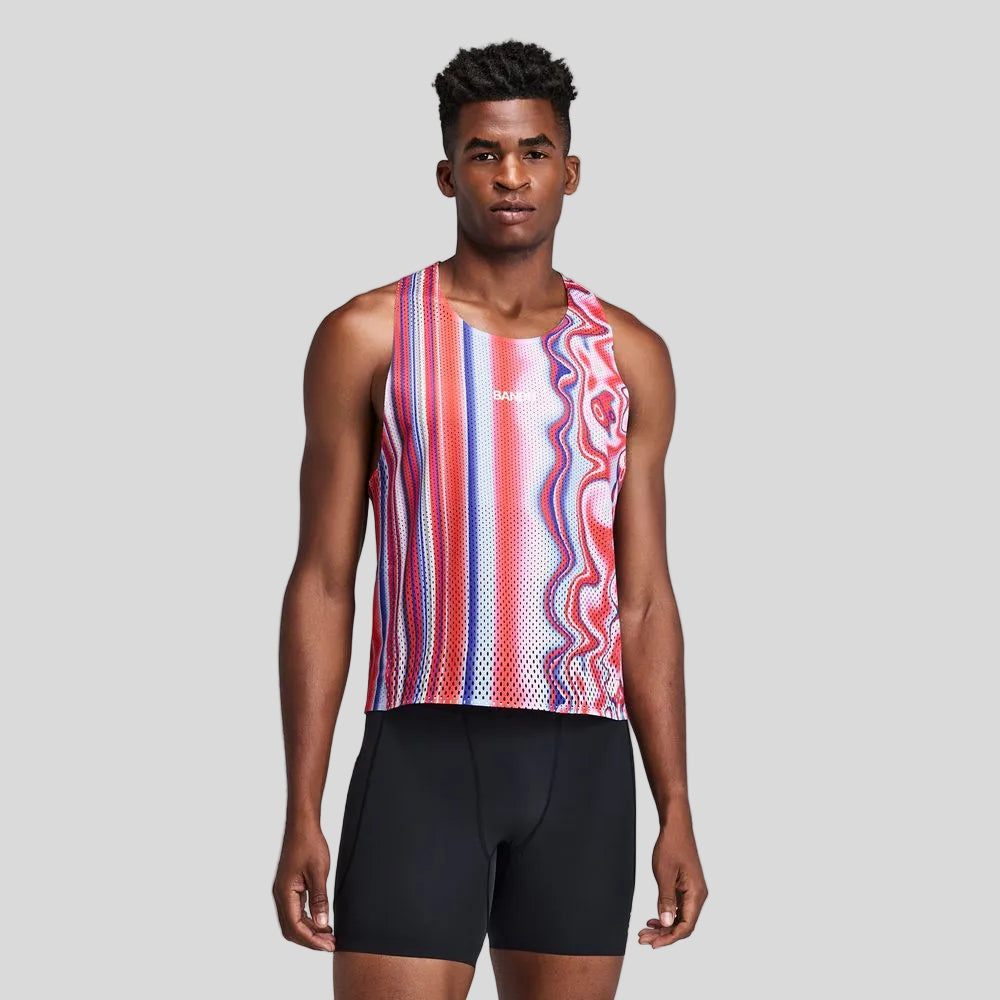 Bandit - Mens Shredder™ Shorty Race Singlet - Melted Stripe Gradient - Culture Athletics