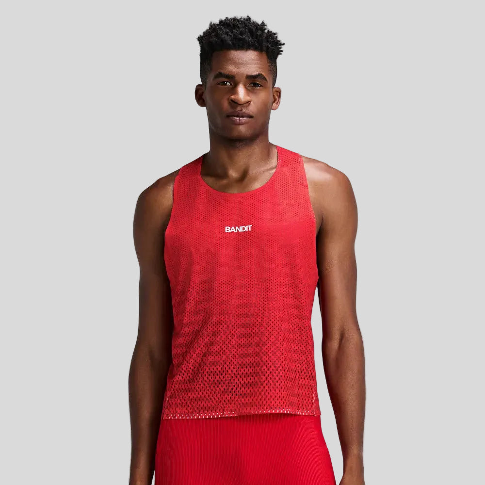 Bandit - Mens Shredder™ Shorty Race Singlet - Oxide Red - Culture athletics