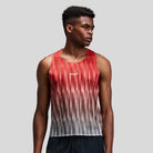 Bandit - Mens Shredder™ Shorty Race Singlet - Uneven Gradient - Poppy - Culture Athletics
