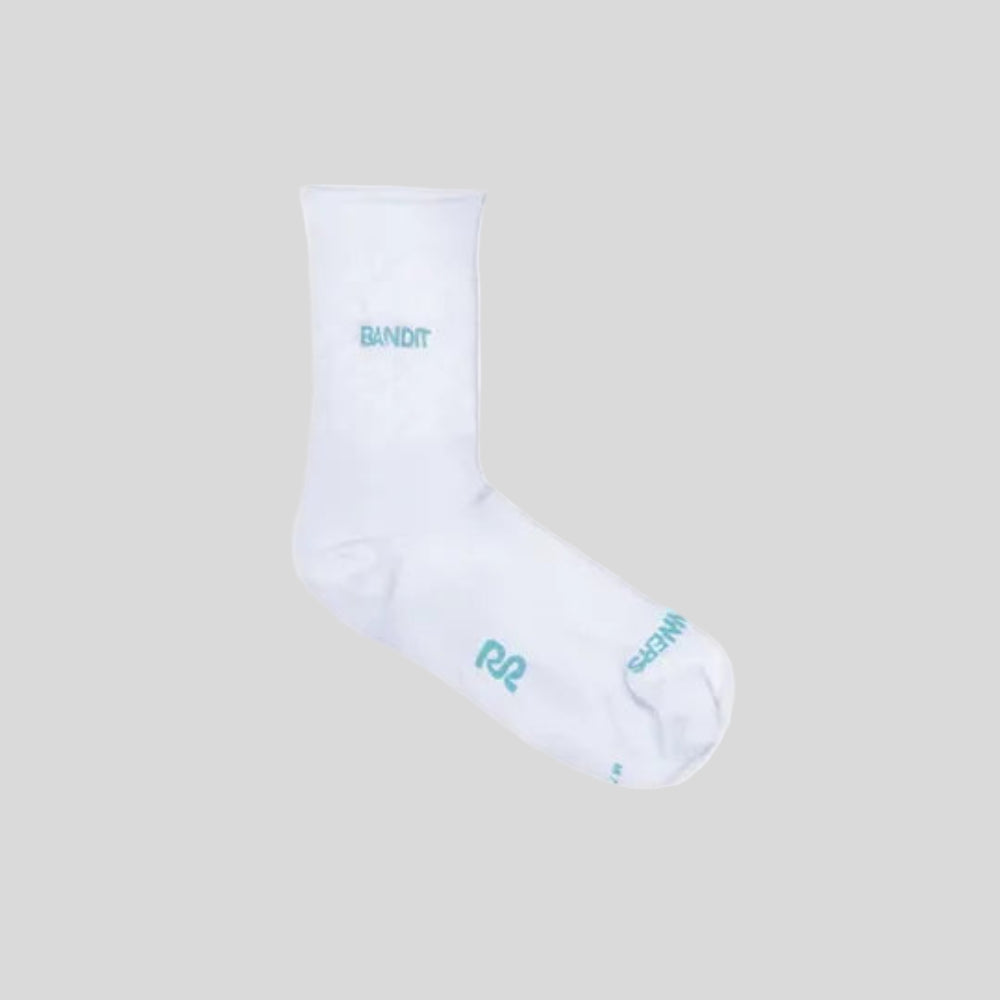 Bandit - Unisex Grid Knit™ Run Socks (2 Pack) - White/Vintage Blue - Culture Athletics