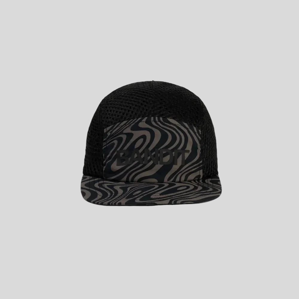 Bandit - Unisex Mesh Run Hat - Cocoa/Black - Culture Athletics