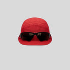 Bandit - Unisex Nylon Run Hat with Sunglasses Holder - Oxide Red/Signal Red - Culture Athletics