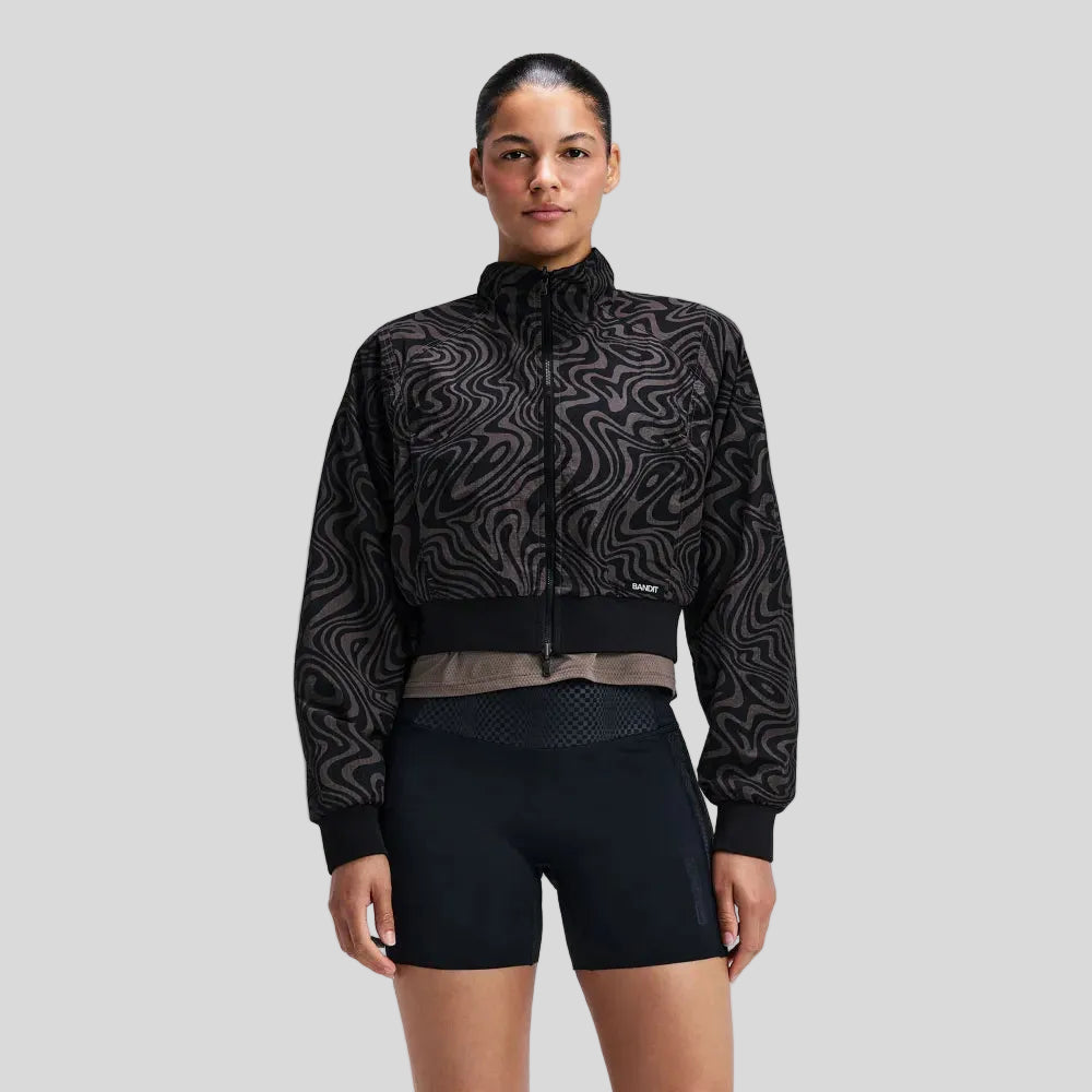 Bandit - Womens BreezeBlock™ Reverso™ 2-Way Zip Jacket - Black/Major Brown - Culture Athletics